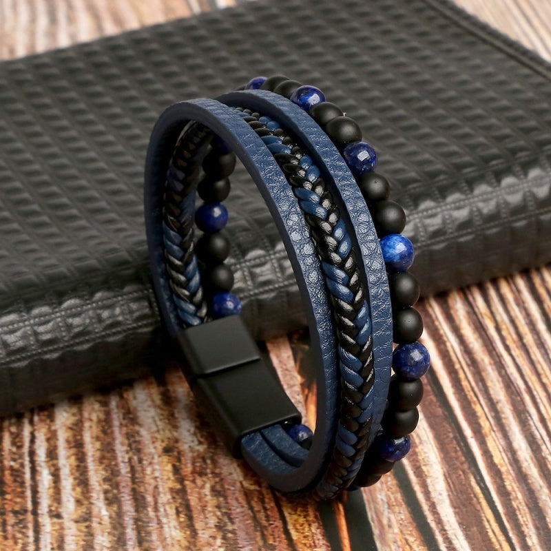 Braided Fashion Bracelets PU Leather Bracelet Bangle Wrap Wristband