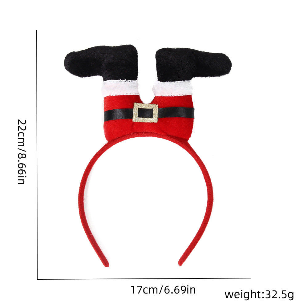 Festive Christmas Headband – Elf Hat & Santa Legs Party Decoration Headwear