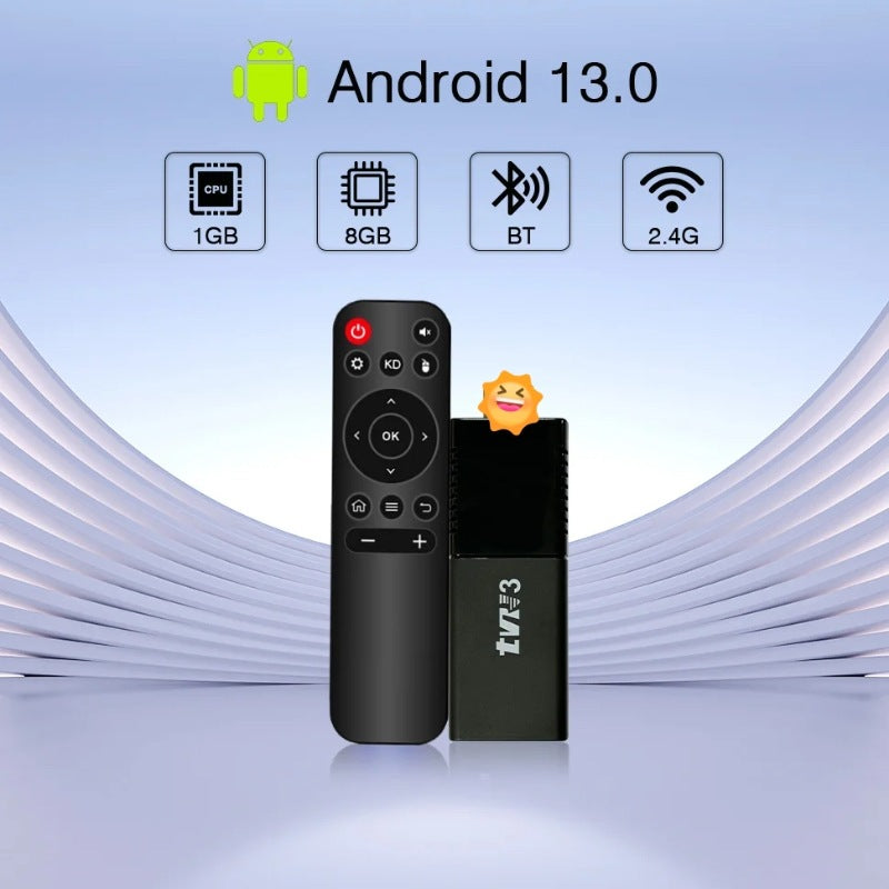 4K Smart TV Stick - Android 13, Dual-Band WiFi, Bluetooth Media Player with Voice Control
