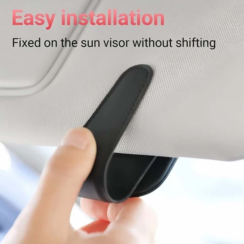 Car Sunglasses Holder Clip - Universal Sun Visor Glasses Organizer for Cars & Trucks