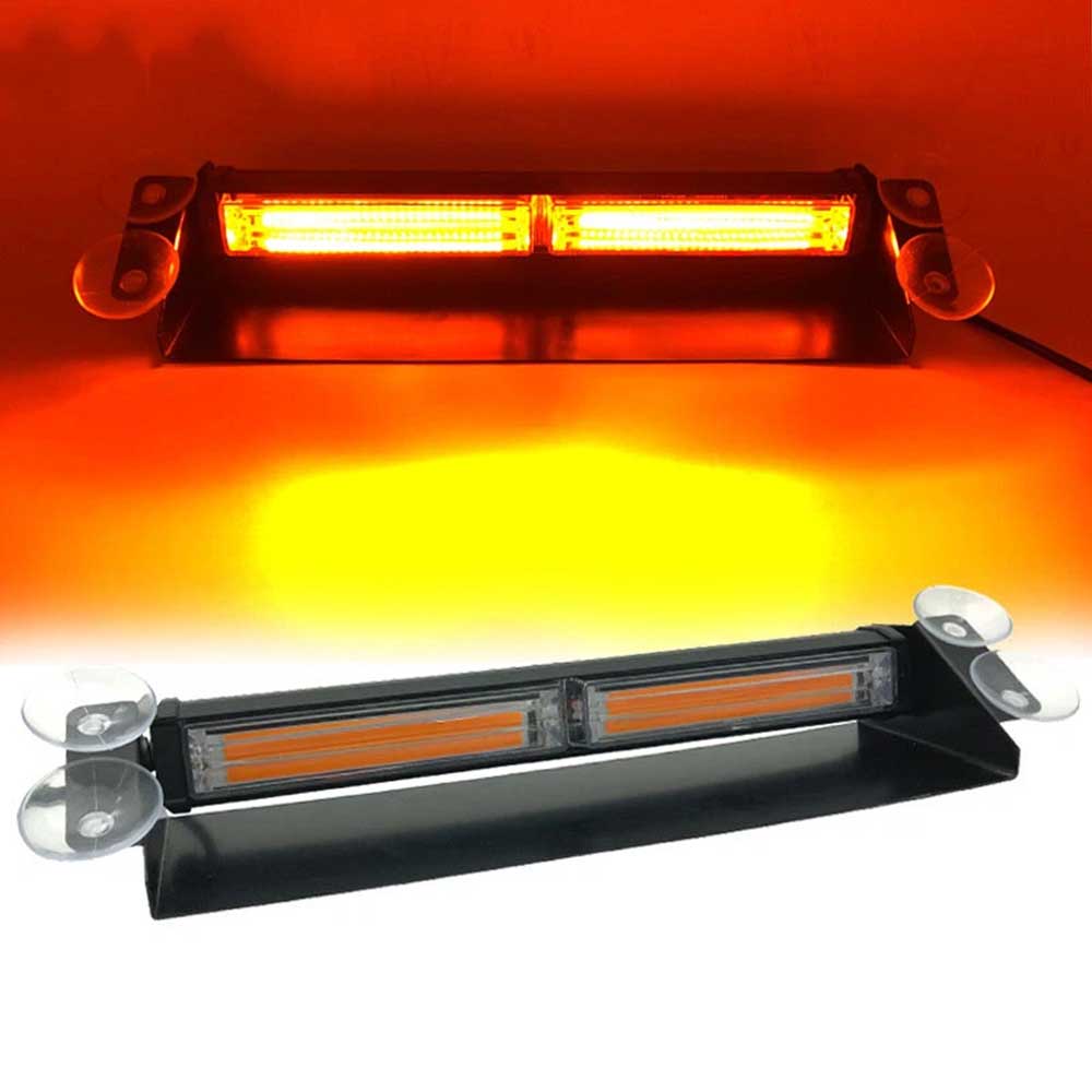LED Warning Strobe Light Bar - 12V-24V Amber Flashing Roof Beacon for Recovery
