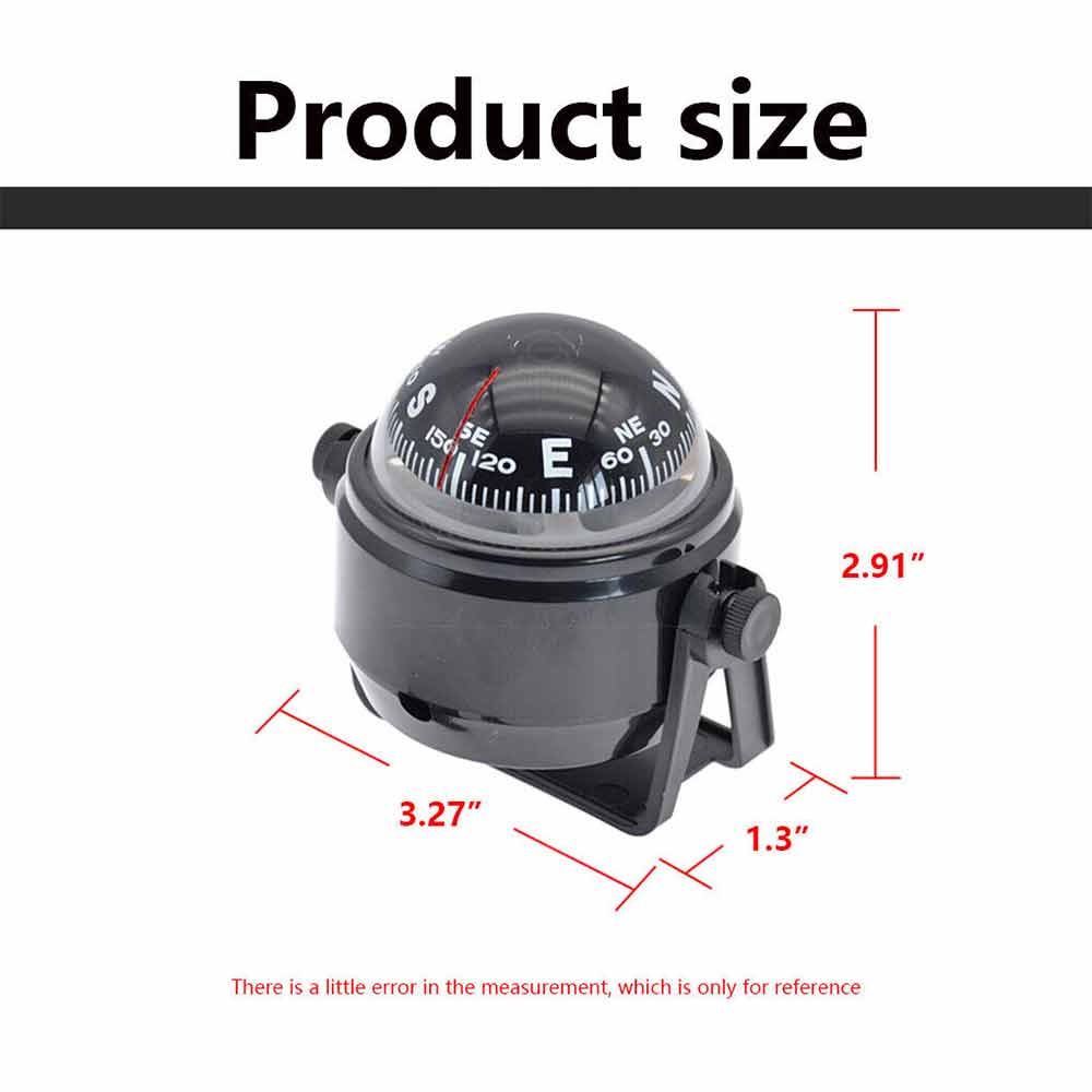 Marine Compass with Mount for Sail Ship Vehicle Outdoor Car Boat Navigation Tool
