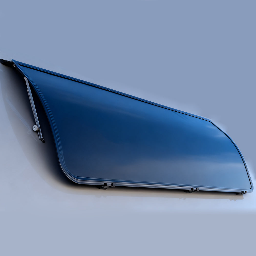 Curved Aluminium Alloy RV Awning 568x1527mm - 75° Opening Wind-Resistant Sun Shade