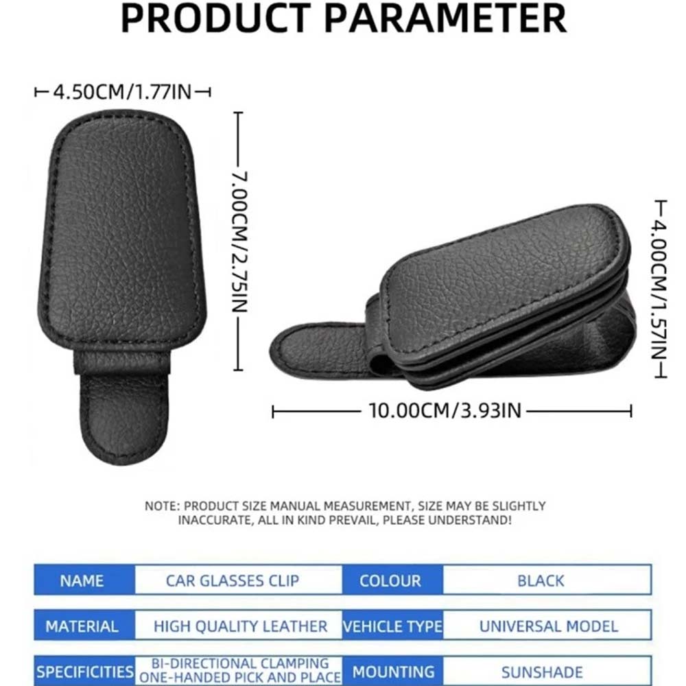 Car Sunglasses Holder Clip - Universal Sun Visor Glasses Organizer for Cars & Trucks