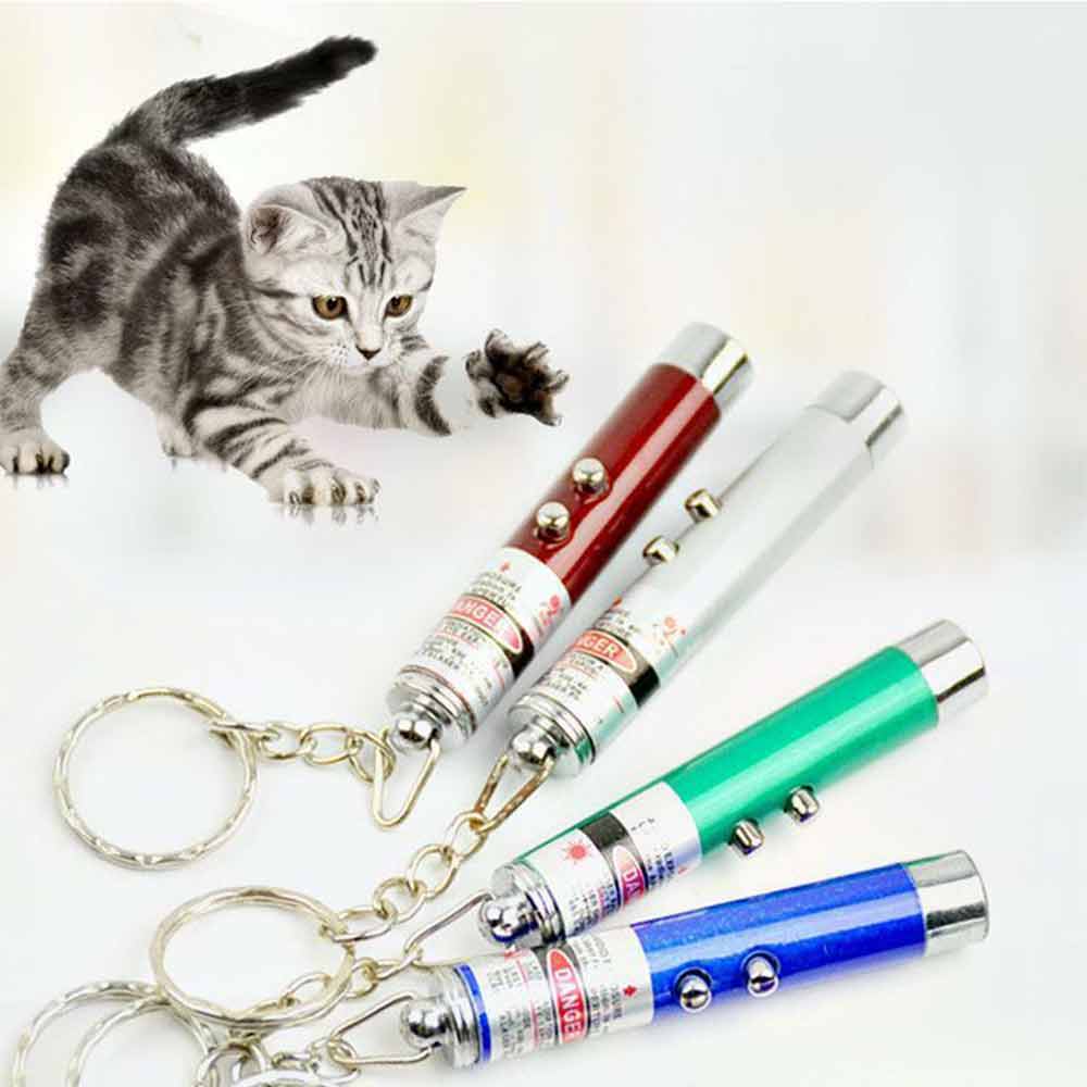 6PCS Mini Cat Dog Pet Toy Red Laser Light LED Pointer Pen Lazer Interactive Training