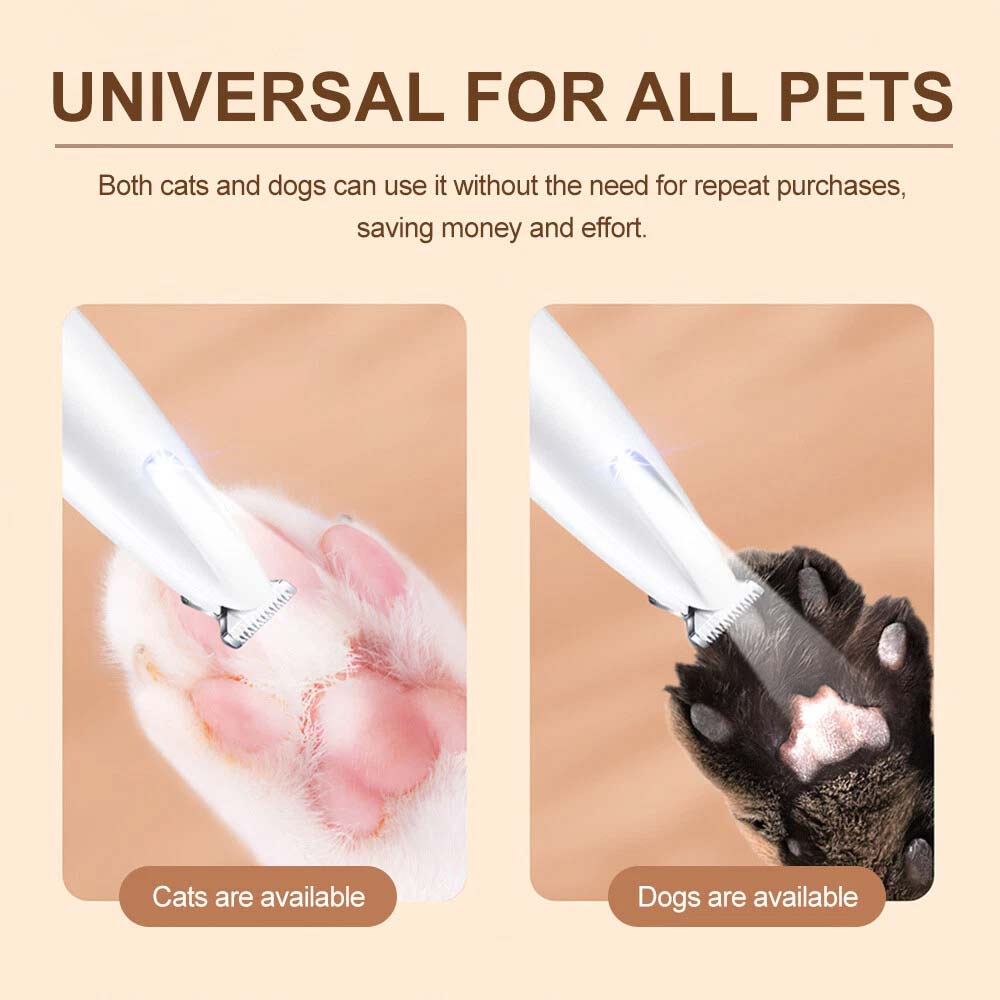 Pet Clippers - Cordless Dog Hair Trimmer Grooming Kit with Free Blades