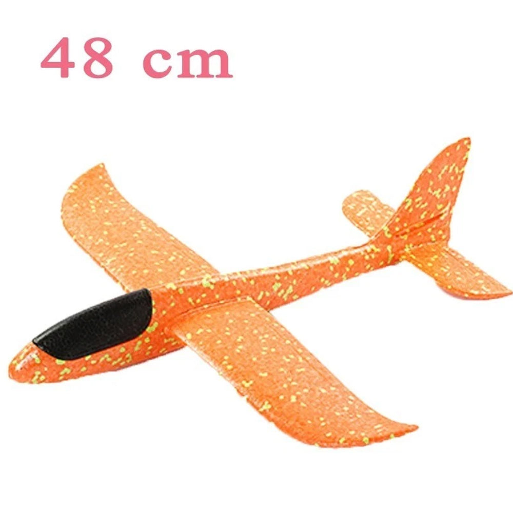 48cm Foam Glider Stunt Plane – Hand Thrown Outdoor Toy with Head Light