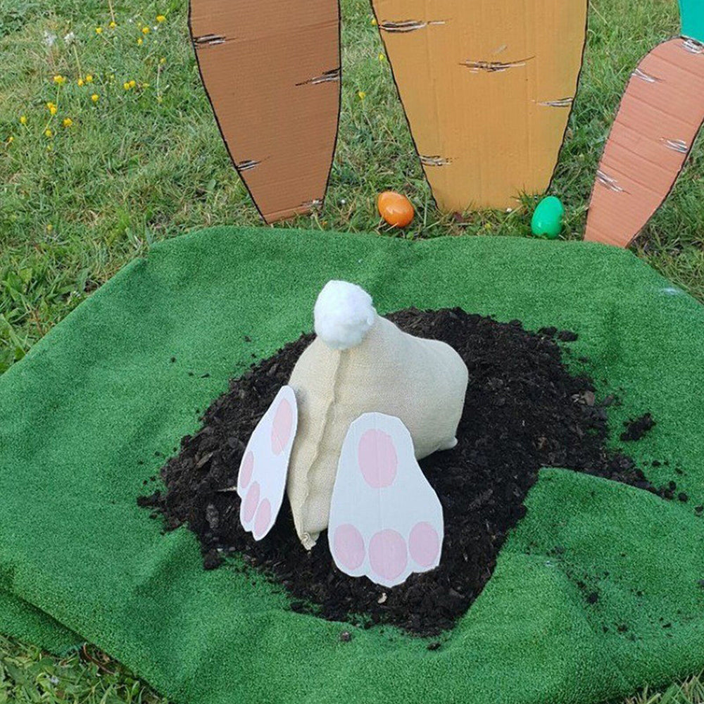 Easter Garden Decoration Set Rabbit Carrot Yard Sign Cute Outdoor Lawn Ornament