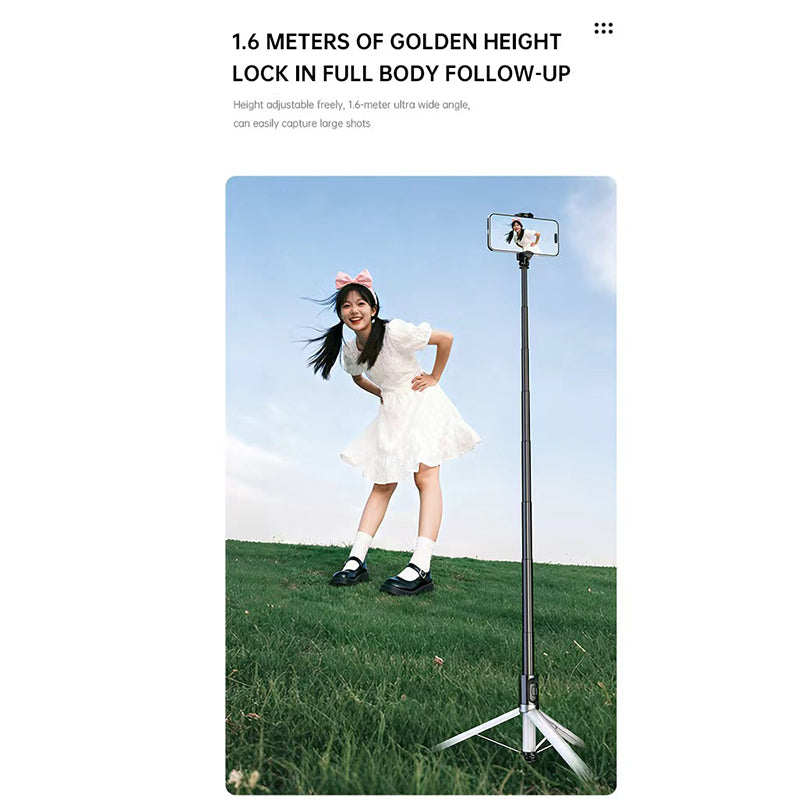 2-in-1 Selfie Stick & Tripod Phone Holder Portable Stand for iPhone Android