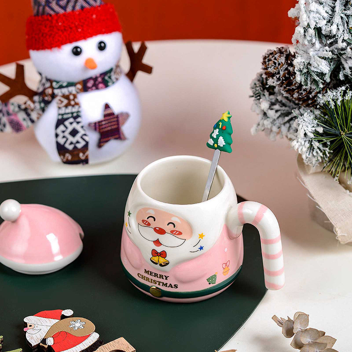 Christmas Coffee Mug – 400ml Ceramic Santa Cup with Gift Box for Xmas