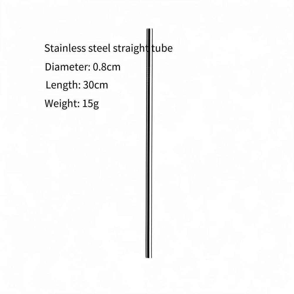 Reusable Metal Straw Set – 6-Piece 304SS for 40oz Tumblers, with Brushes Boxed