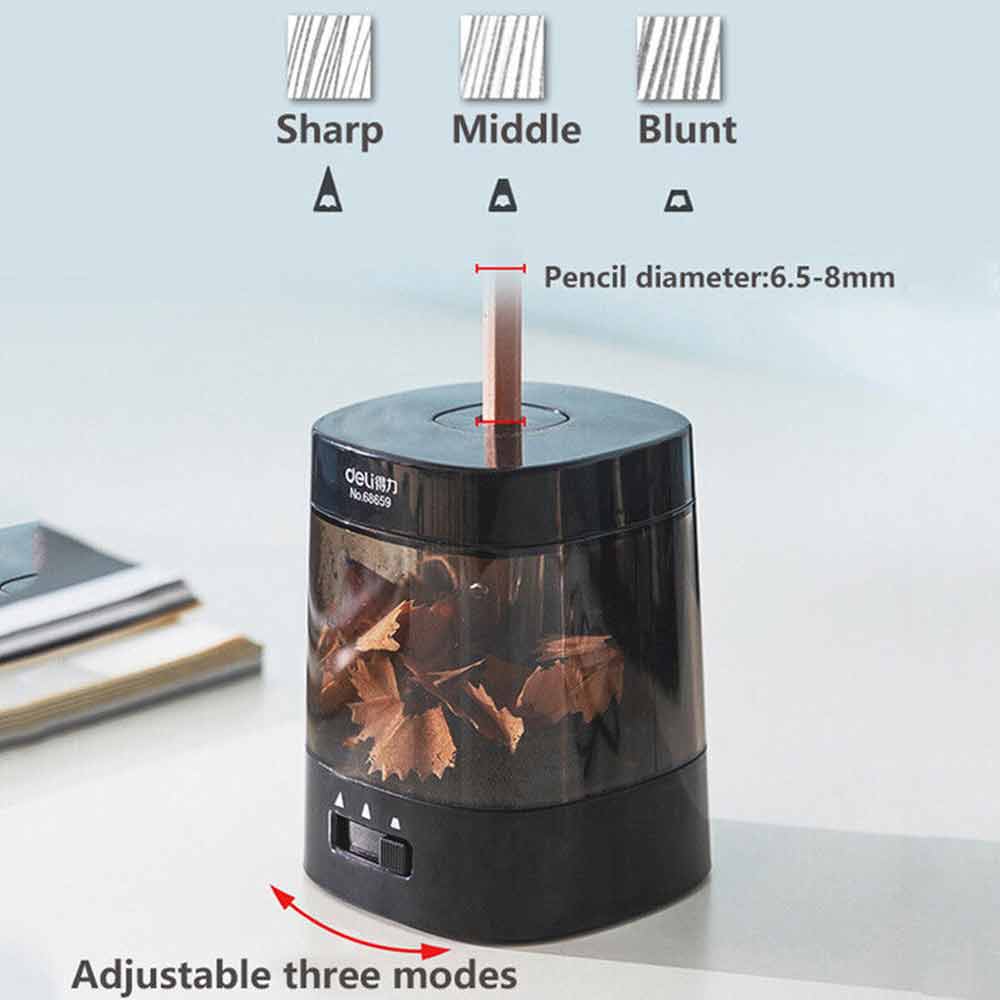 USB Battery Electric Automatic Adjustable Pencil Sharpener 2 Spare Blade