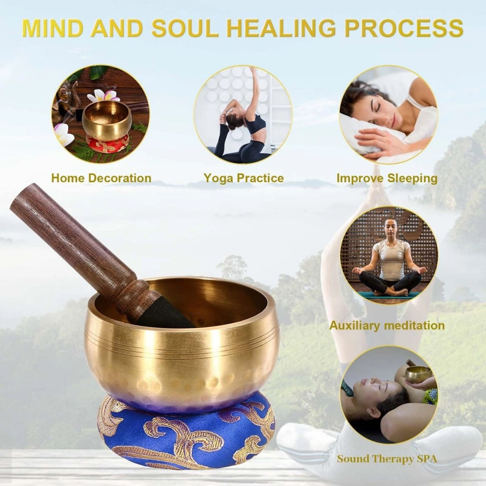 Tibetan Singing Bowl Set F/Meditation Sound Chakra Healing Yoga Relaxation