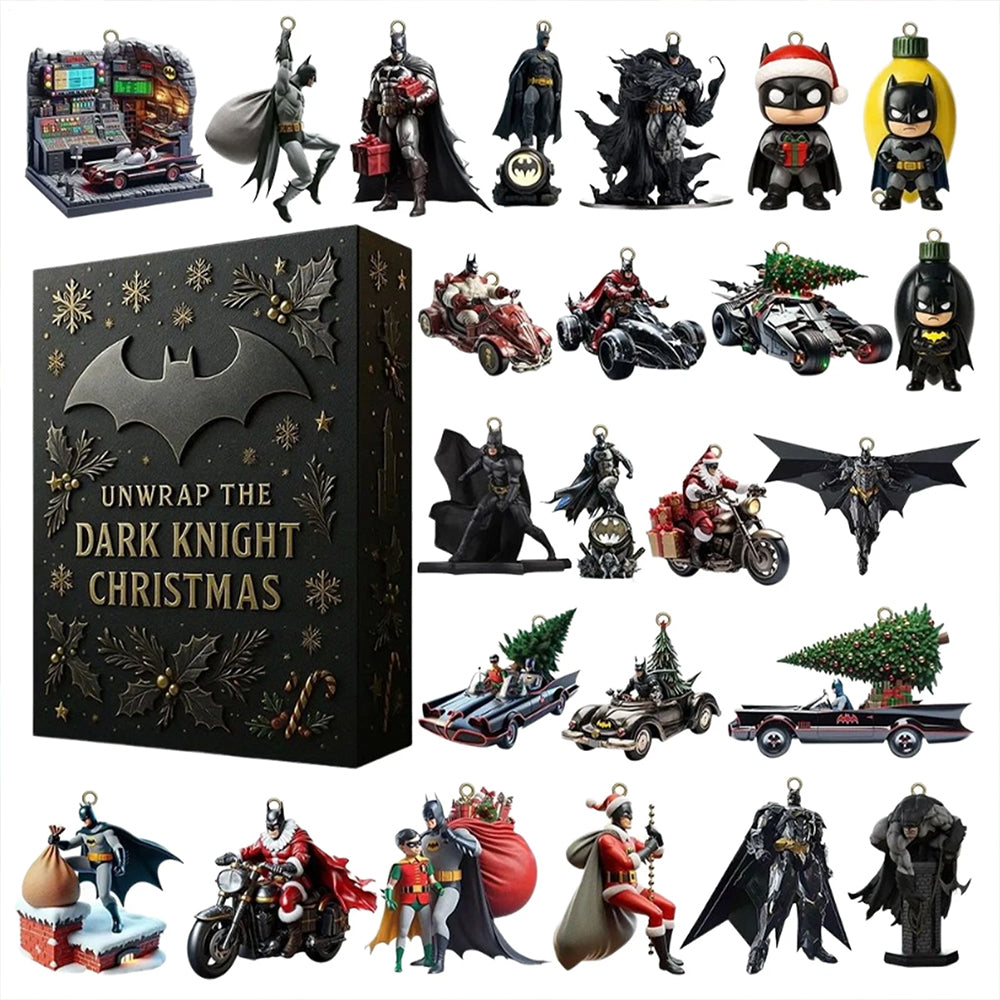 Black Knight Batman 2025 Advent Calendar - 2D Acrylic Pendant Holiday Countdown Surprises