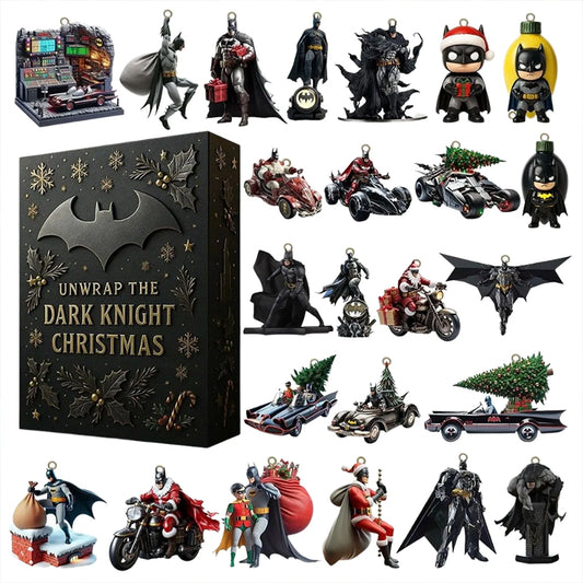 Black Knight Batman 2025 Advent Calendar - 2D Acrylic Pendant Holiday Countdown Surprises