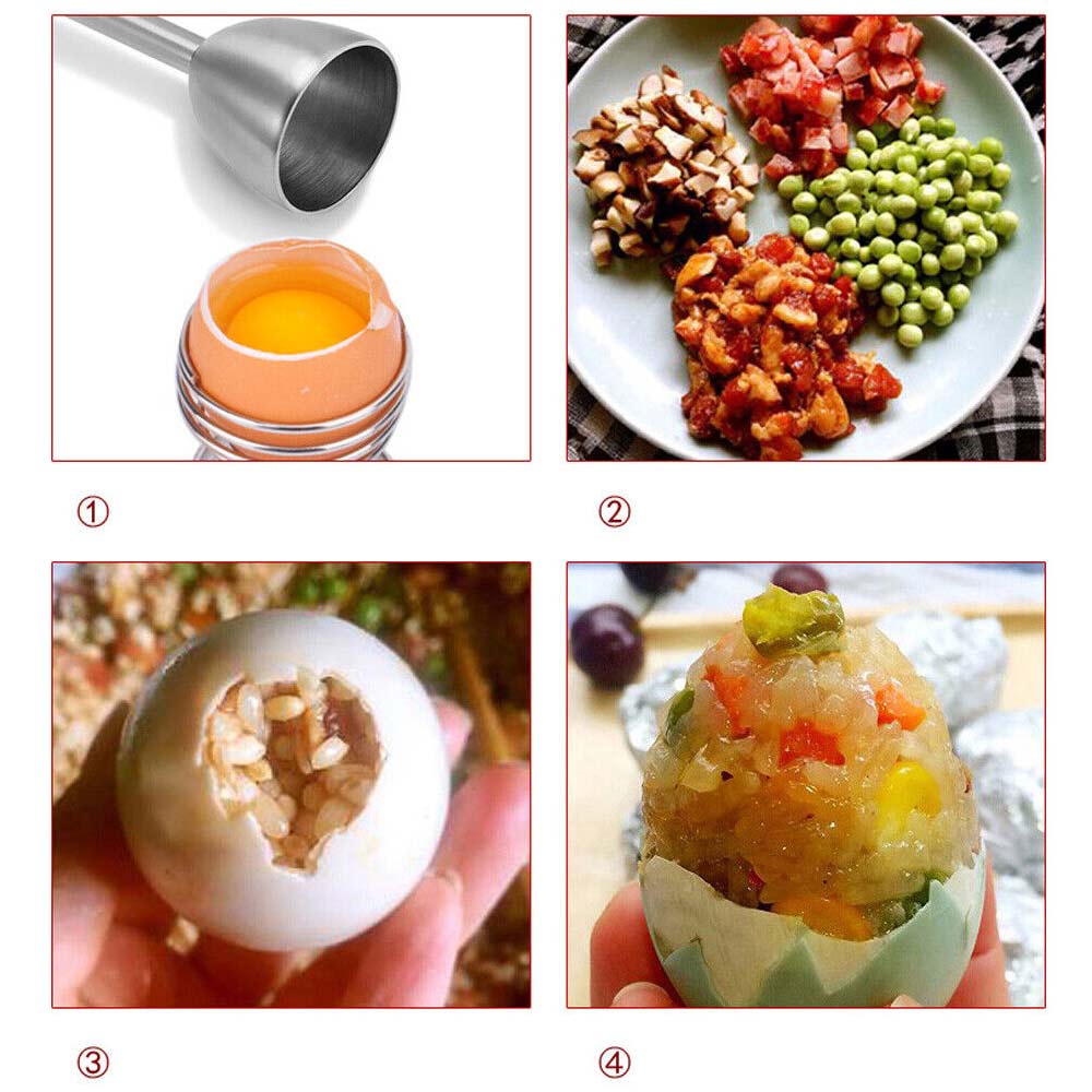 1X Stainless Steel Egg Shell Opener Cutter Cracker Boiled Egg Topper Separator