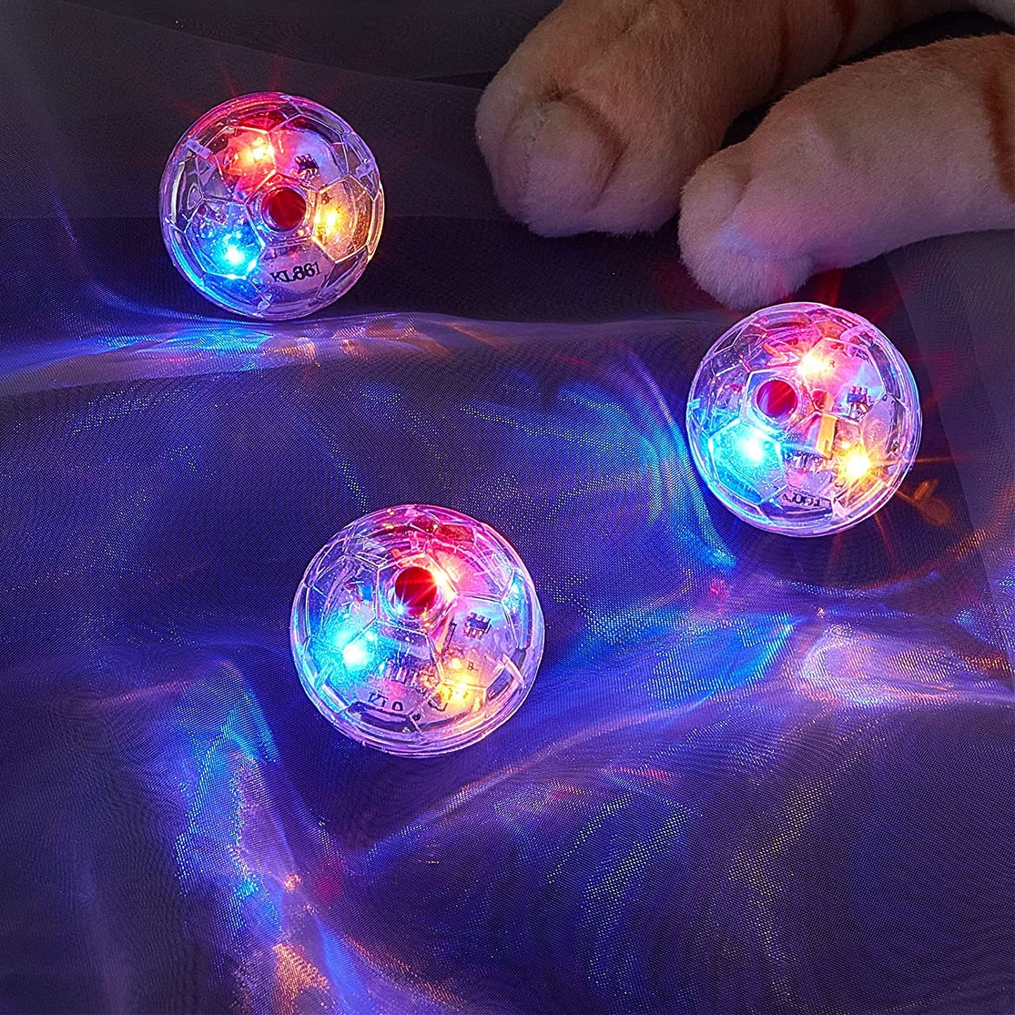 3x Ghost Hunting Motion Light Up Balls Flash Paranormal Equipment Pet Toy Motion