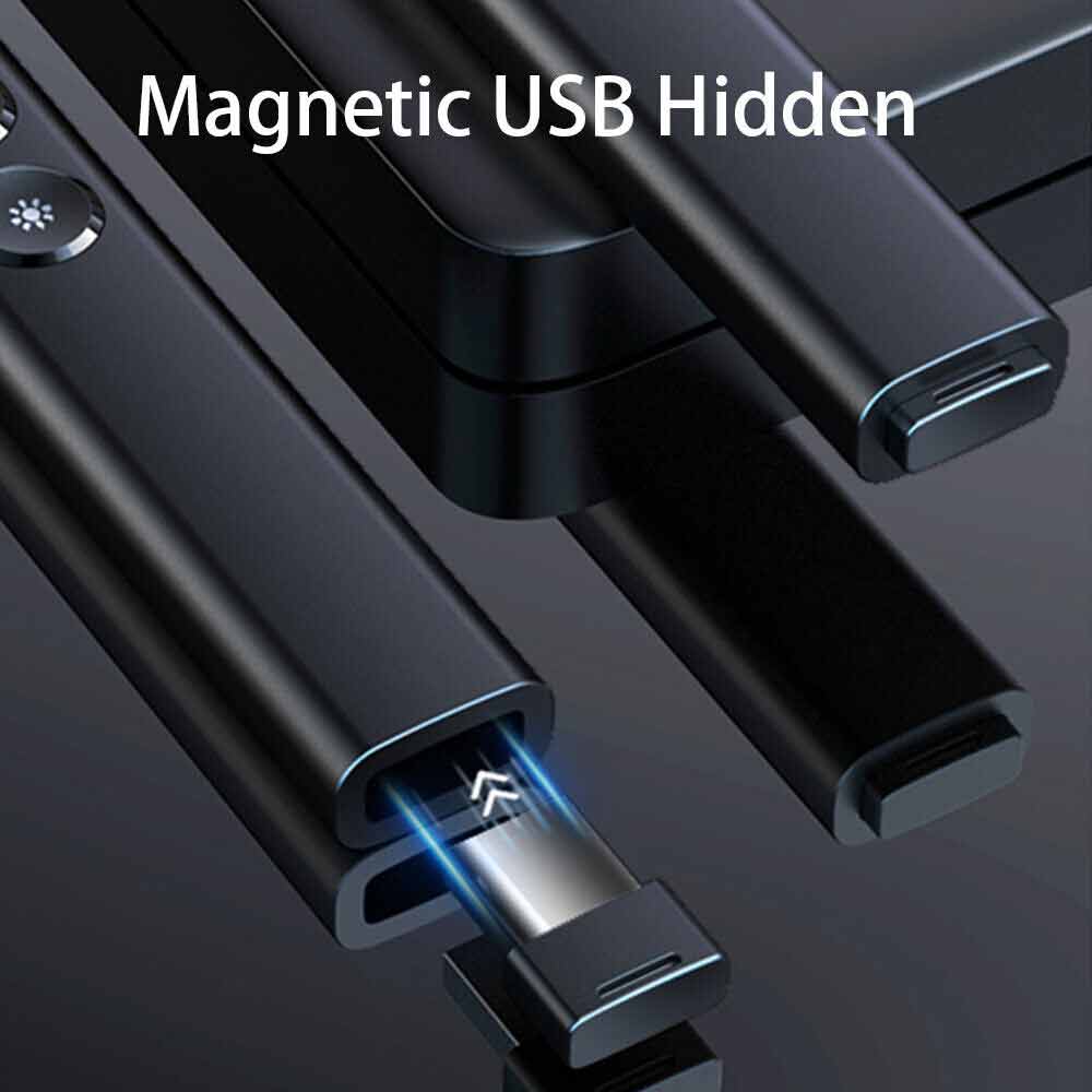 S7 Wireless Presenter Remote, Laser Pointer PowerPoint Clicker for PC/MAC - Hyperlink, Volume Control, USB-C Charging