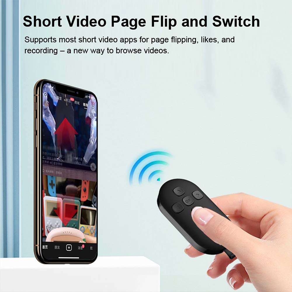 Bluetooth Remote Control - Universal Wireless Shutter Page Turner Video Controller