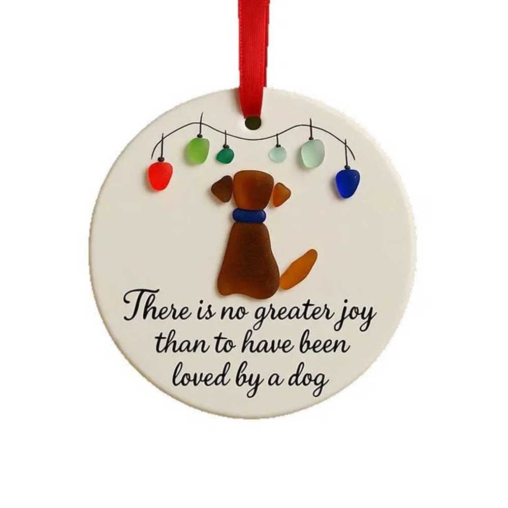 2pcs 3D Sea Glass Art Pet Ornament Hanging Sea Glass Decoration Christmas Tree