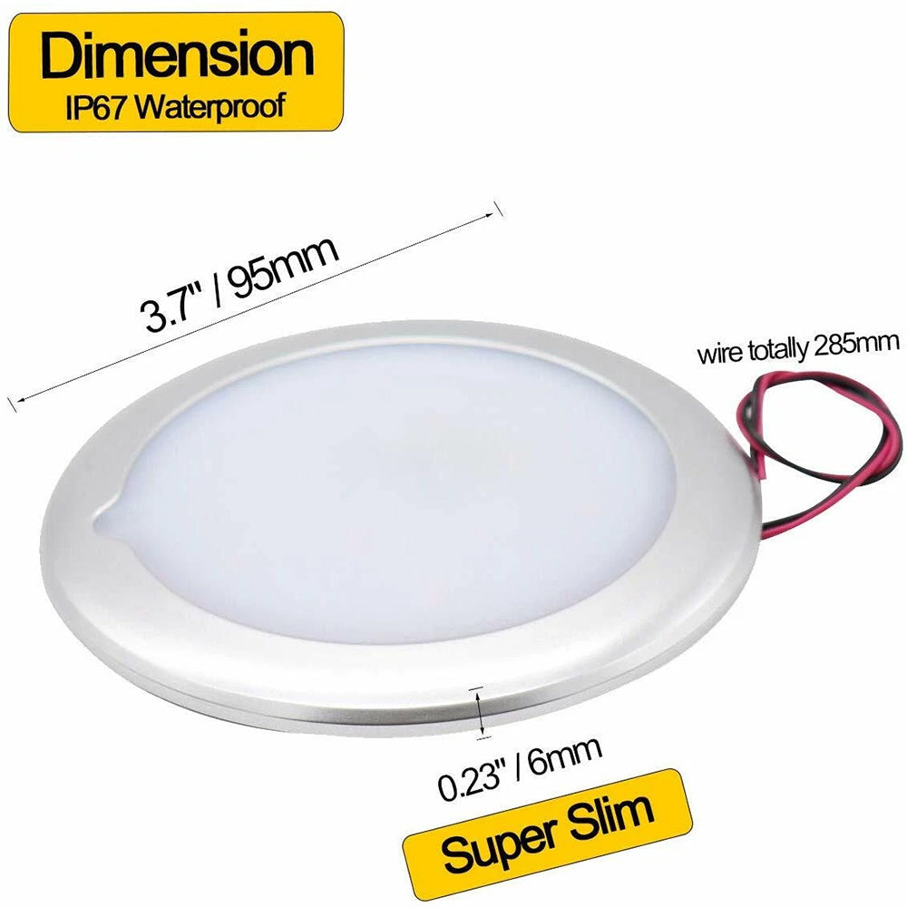 Spot Light Touch Downlight RV Caravan Camper Boat 12V-24V LED Round Dimmer Light