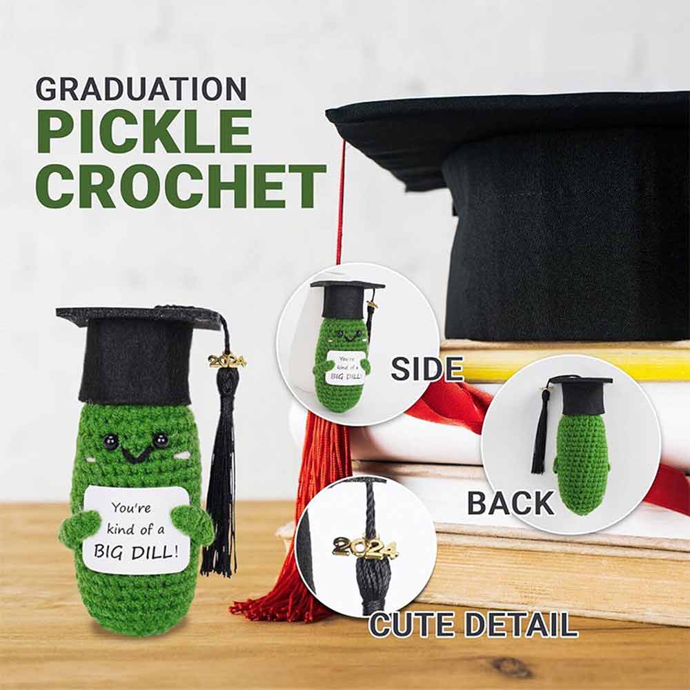 Handmade Graduation Gift Emotional Support with Graduation Hat Handmade Crochet