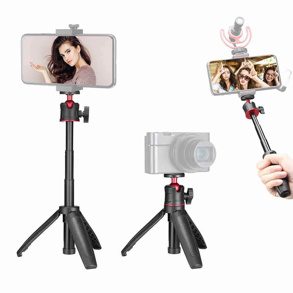 Photography Selfie Vlog Bracket Stand 360°Mini Extendable Desktop 1/4 Tripod