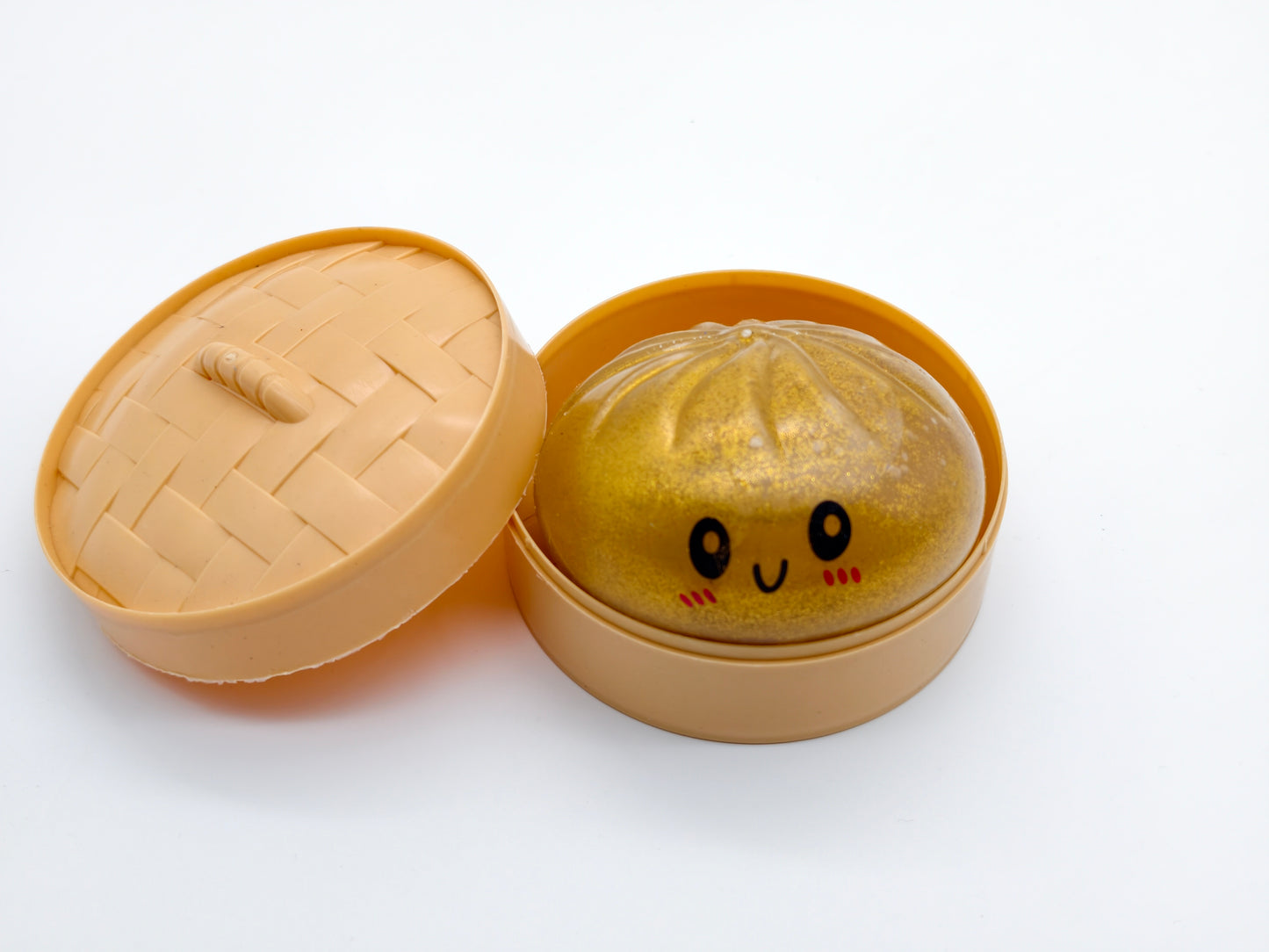 Steamed Bun Squishy – 2-Pack Gold & Red Slow Rebound Stress Relief Toy