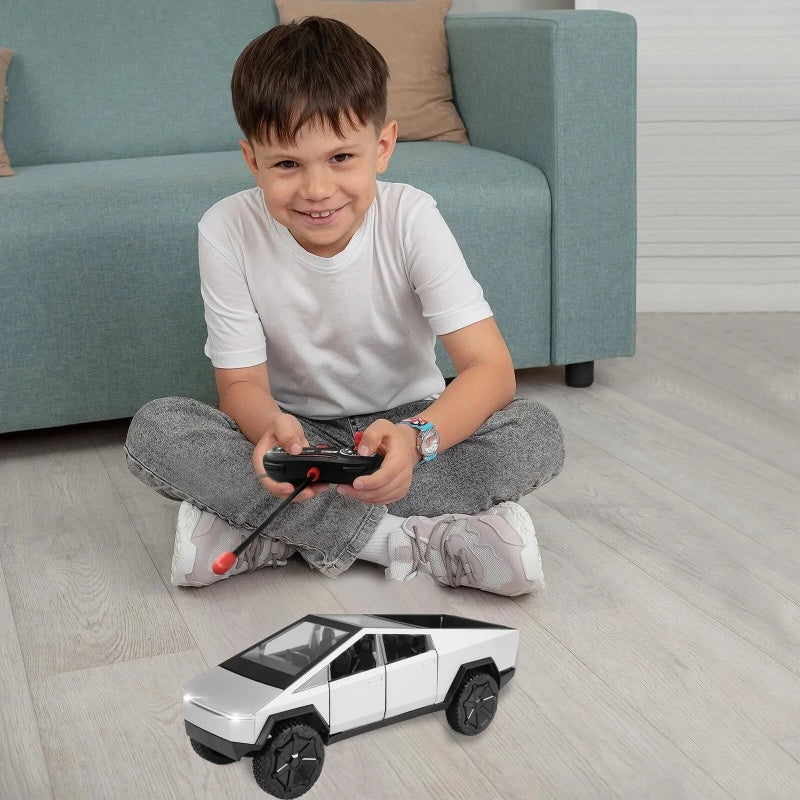 Rechargeable 1:24 Tesla Cyber Truck Remote Control Car Toy Gift For Kids Gifts-White