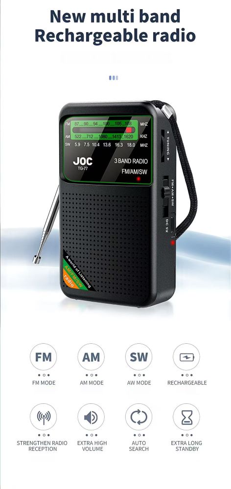 Multifunctional Automatic Tuning Radio – All-Band, All-Channel Portable AM/FM/SW Radio