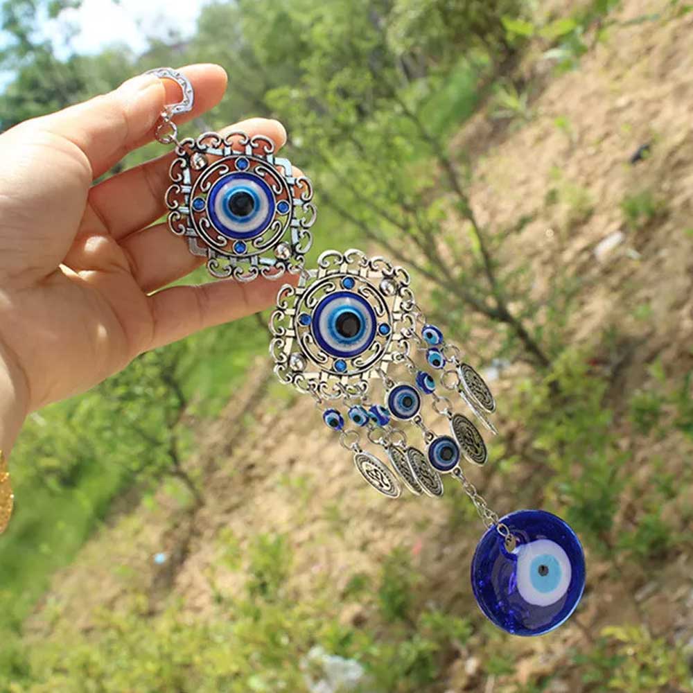 Turkish Blue Evil Eye Hamsa Hand Elephant Amulet Wall Protection Hanging Gift