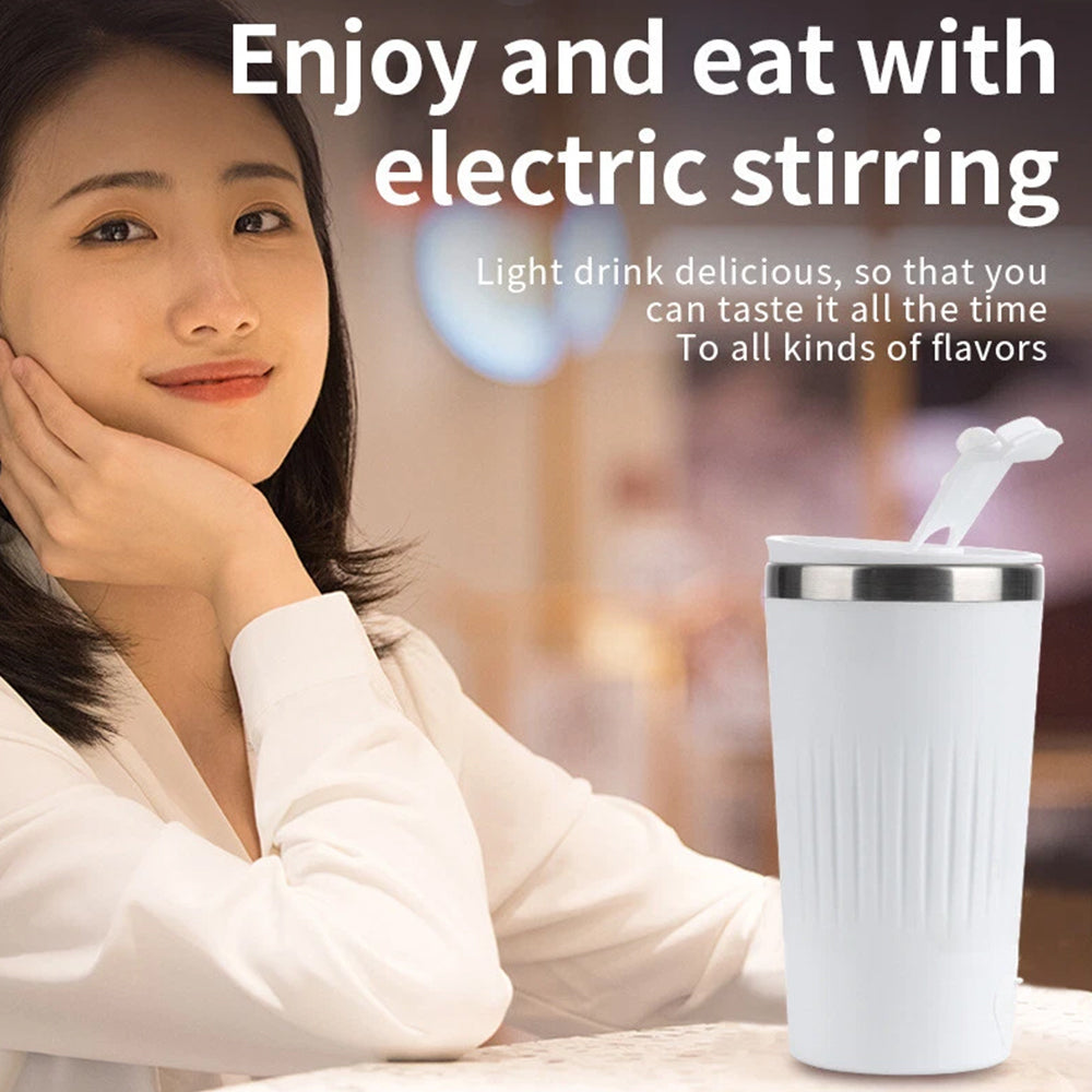 400ml Self Stirring Mug – Auto Mixing Electric Cup for Coffee, Tea, Protein Shakes & Beer