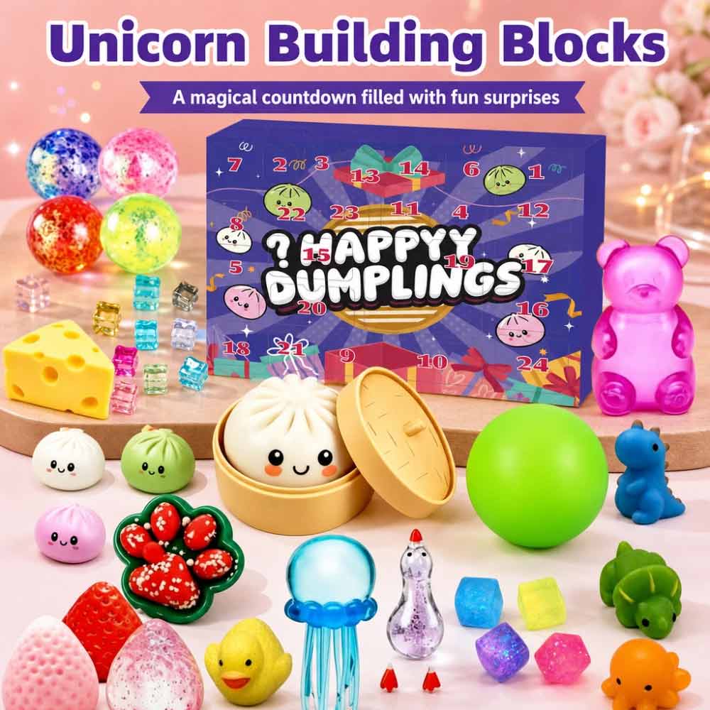 24-Day Squishy Advent Calendar – Christmas Countdown Stress Relief Toy Set