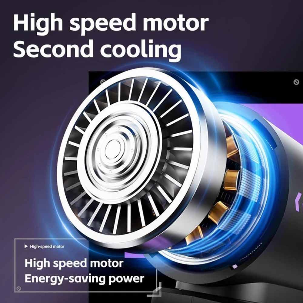 Handheld Turbo Fan – USB Rechargeable 3600mAh Portable Adjustable Airflow