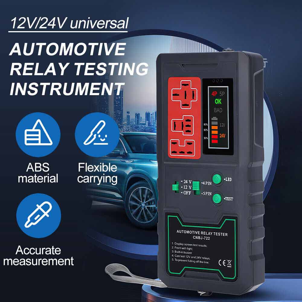 12V/24V LCD Automotive Electronic LIGHTING Relay Tester Car Checker