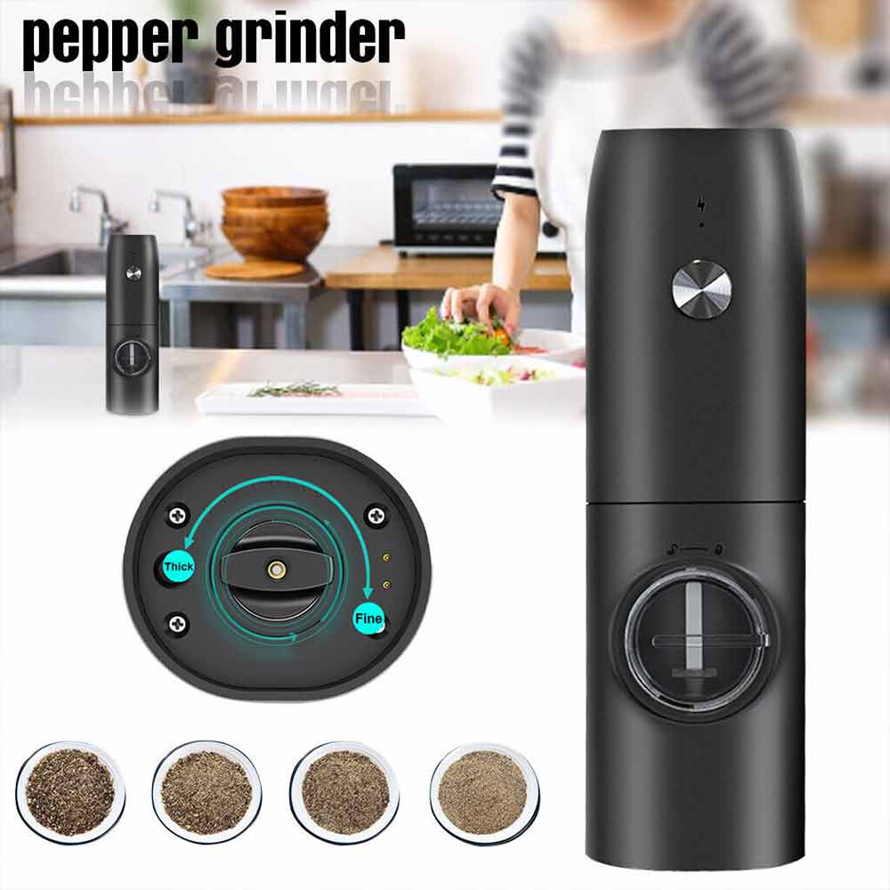 USB Rechargeable Salt And Pepper Mill Electric Salt And Pepper Grinder Set
