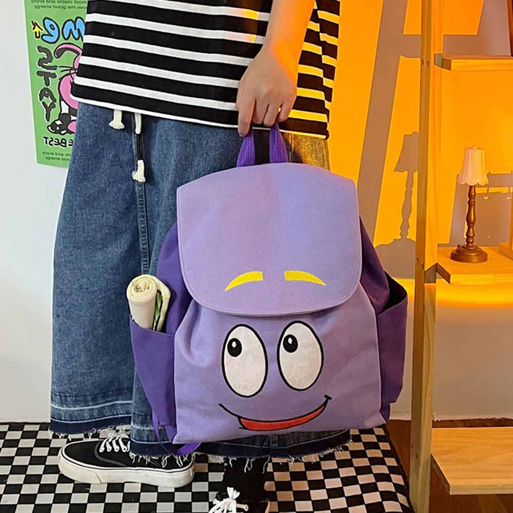 Dora the Explorer Plush Backpack with Interactive Map – Purple Kids Adventure Bag for School & Dress-Up