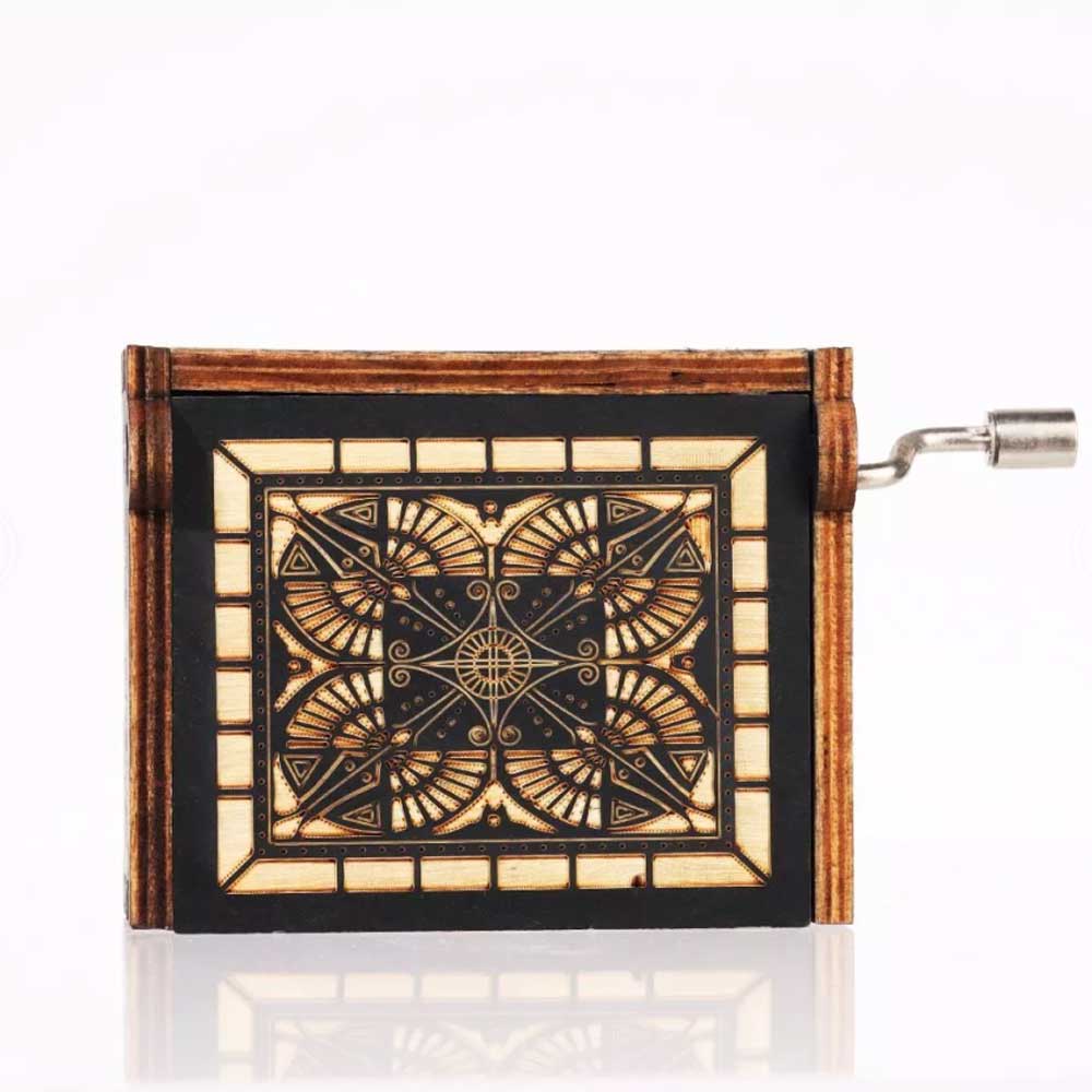 Gifts Hand-Cranked You are My Sunshine Music Box Musical Boxes Black Engraved