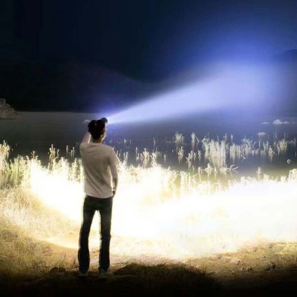 COB LED Headlamp Motion Sensor Head Torch Light USB Rechargeable Headlight