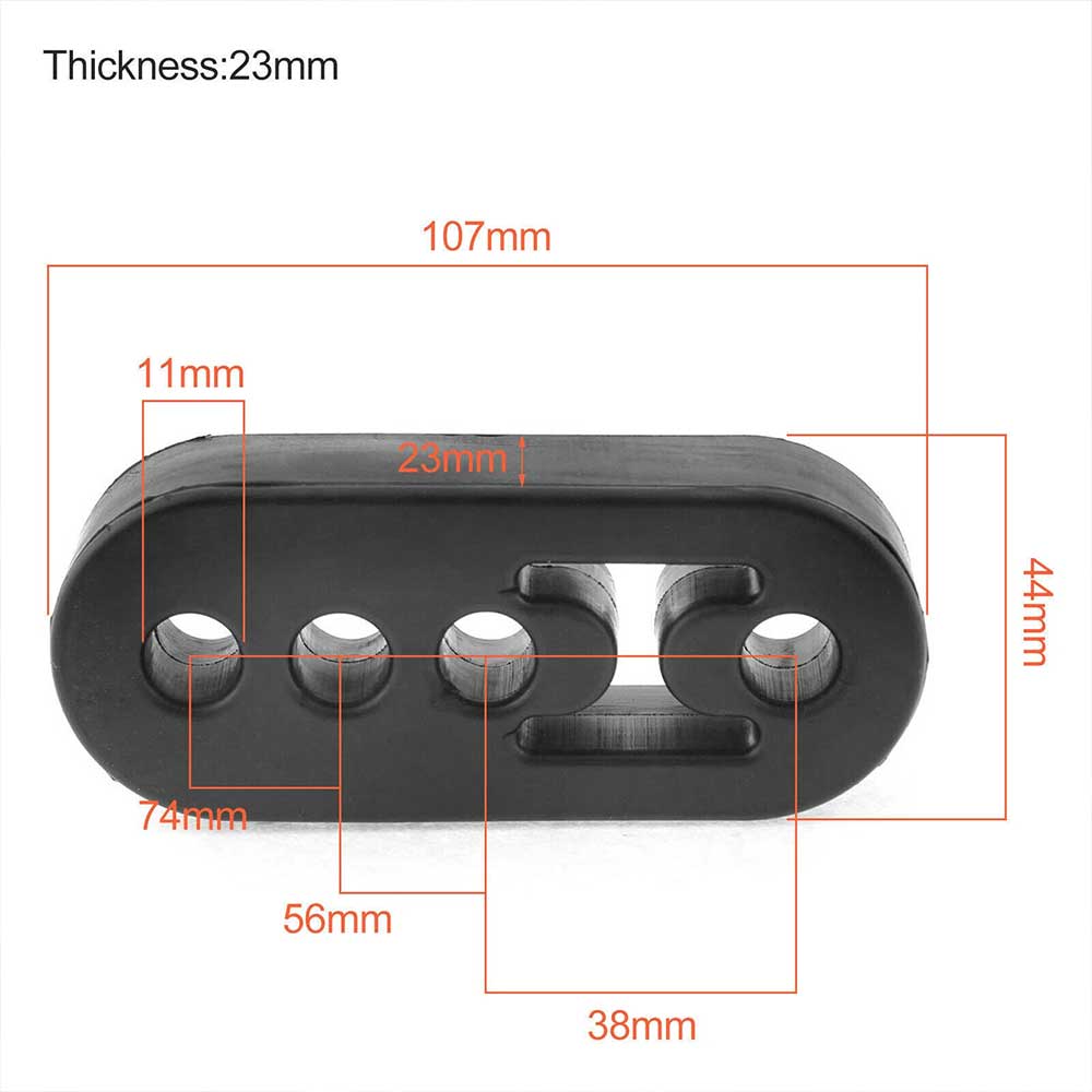 4PCS Car Exhaust Rubber Hangers - Heavy Duty Universal Pipe Mount Brackets