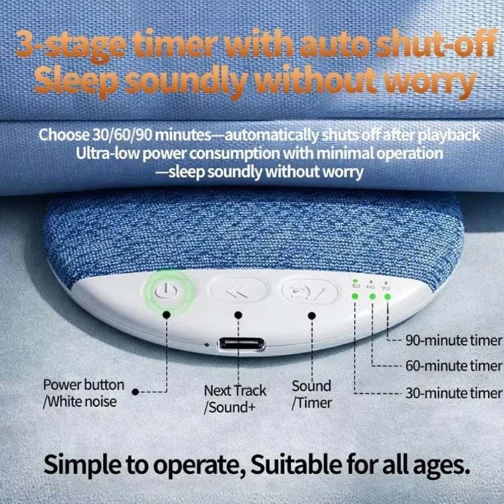 Under Pillow Speaker for Sleeping - Wireless Bone Conduction Speaker with Timer
