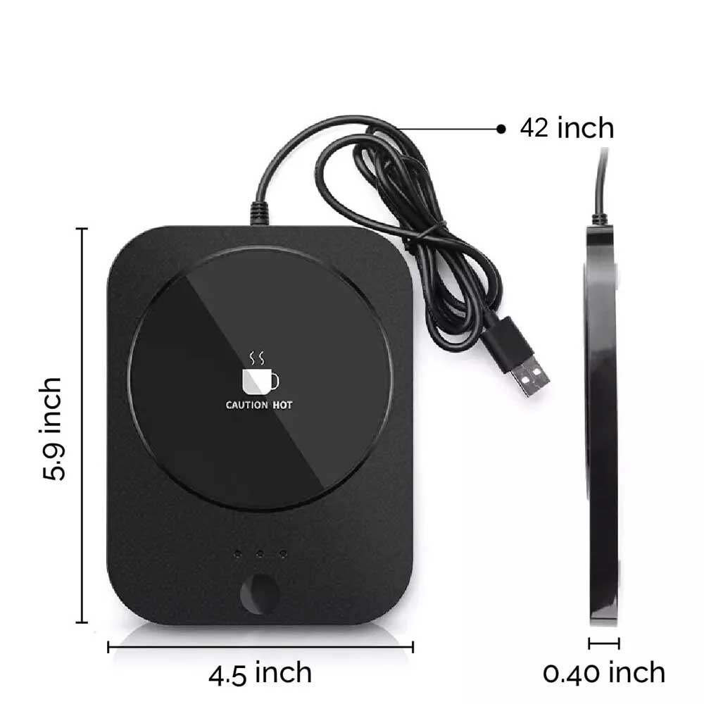3 Levels Smart USB Coffee Mug Warmer Tea Milk Cup Heater Pad Heating Plate