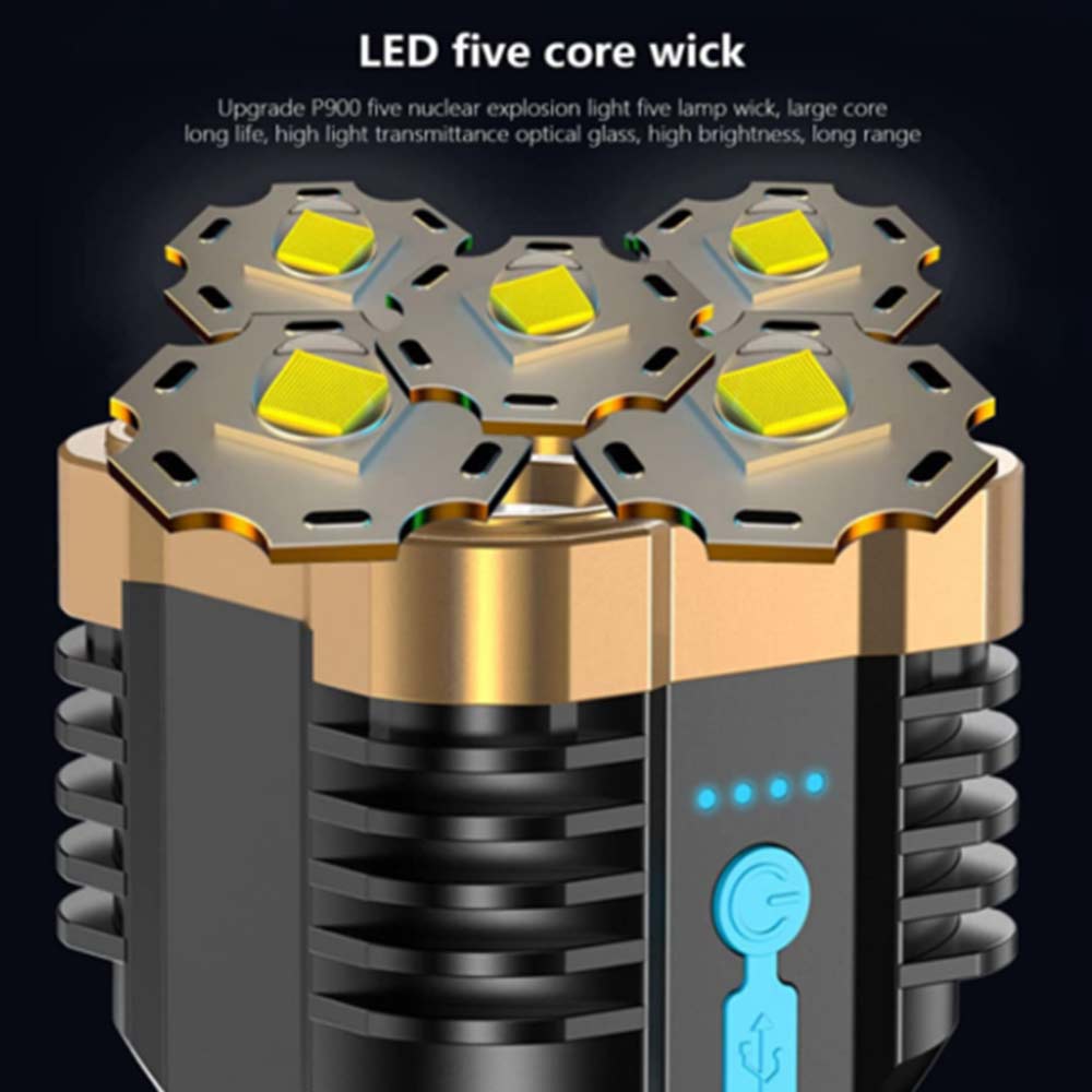 Rechargeable Portable LED COB Torchlight SPOTLIGHT Waterproof Torch Light