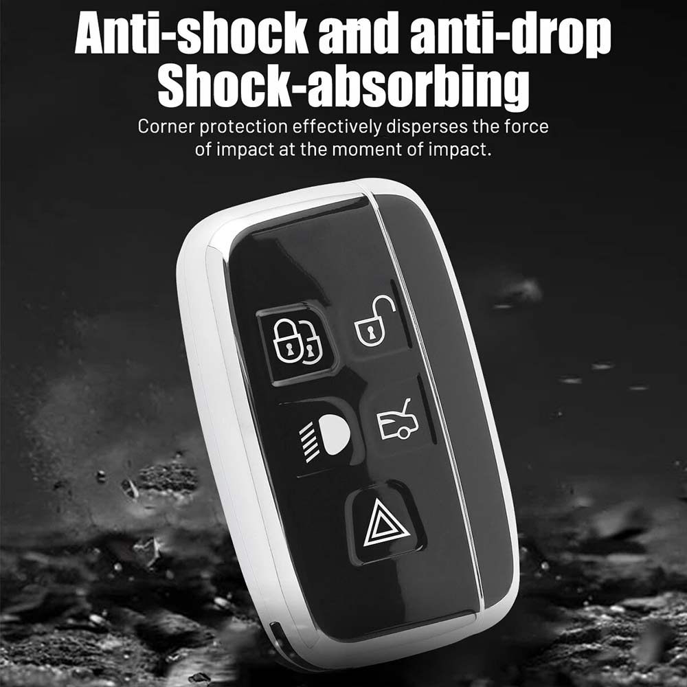 TPU Key Case Cover for Land Rover Range Rover Sport Evoque & Jaguar with Keyring