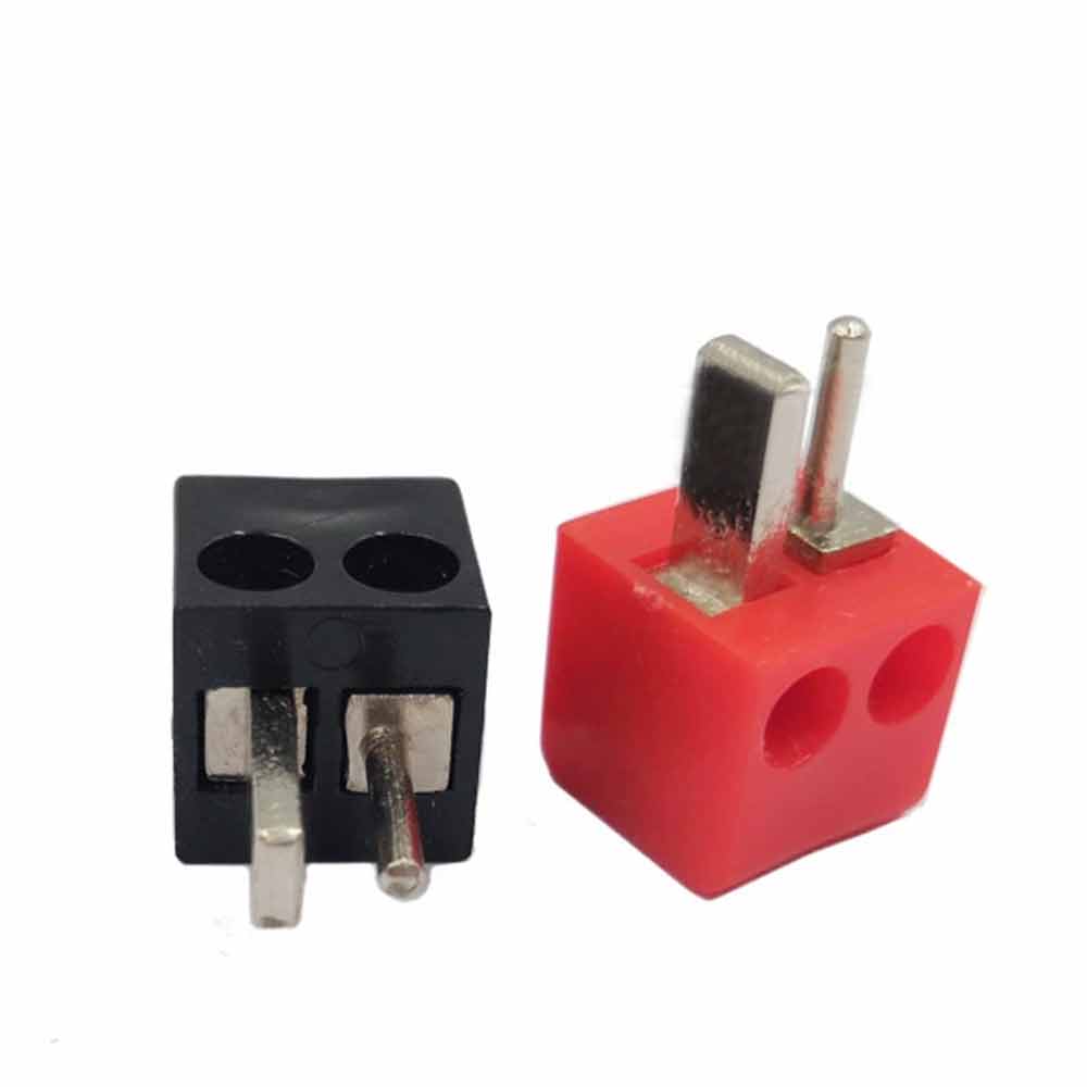 2-Pack 2-Pin DIN Hi-Fi Speaker Plug Set – Screw Connections, Red & Black