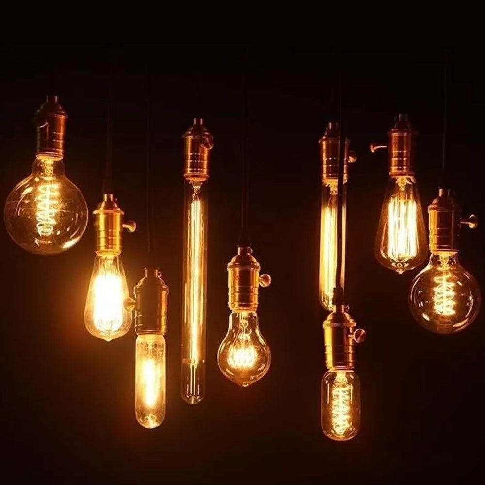 E27 Vintage Retro Edison Screw Bulb Socket Lamp Holder Light Base With Switch