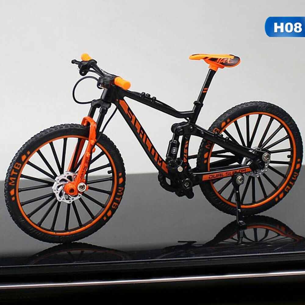 1:10 Mini Mountain Bike Model Diecast Metal Finger Bicycle Racing Toy Collection