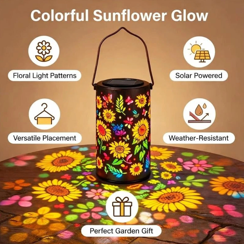Sunflower Solar Lantern – Outdoor Waterproof Hanging Light for Garden, Yard & Patio