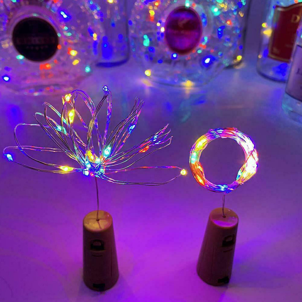 10-Pack LED Fairy Bottle Lights Copper Wire String Lights with Cork Stoppers for Wine Bottle & DIY Decor