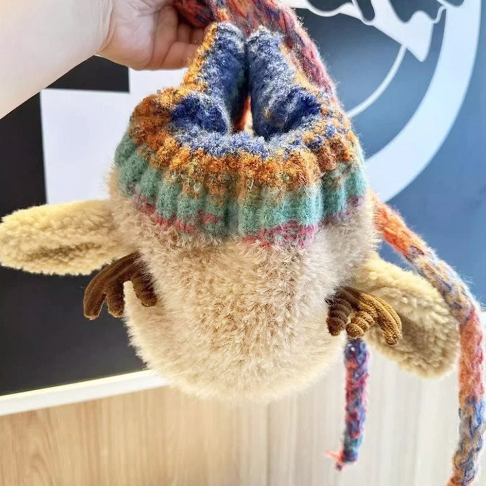 Creative Antler Hat & Bag 2-in-1 – Festive Reindeer Knitted Christmas Beanie